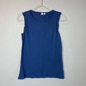 GAP Royal Blue Tank Top w/Lace Detail at Sleeves Size XS